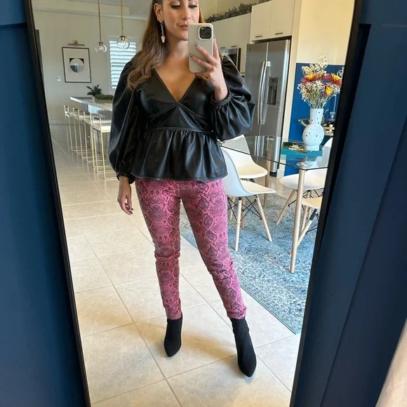 J Brand Jeans Pink Snake Print Jeans Poshmark - Main Image